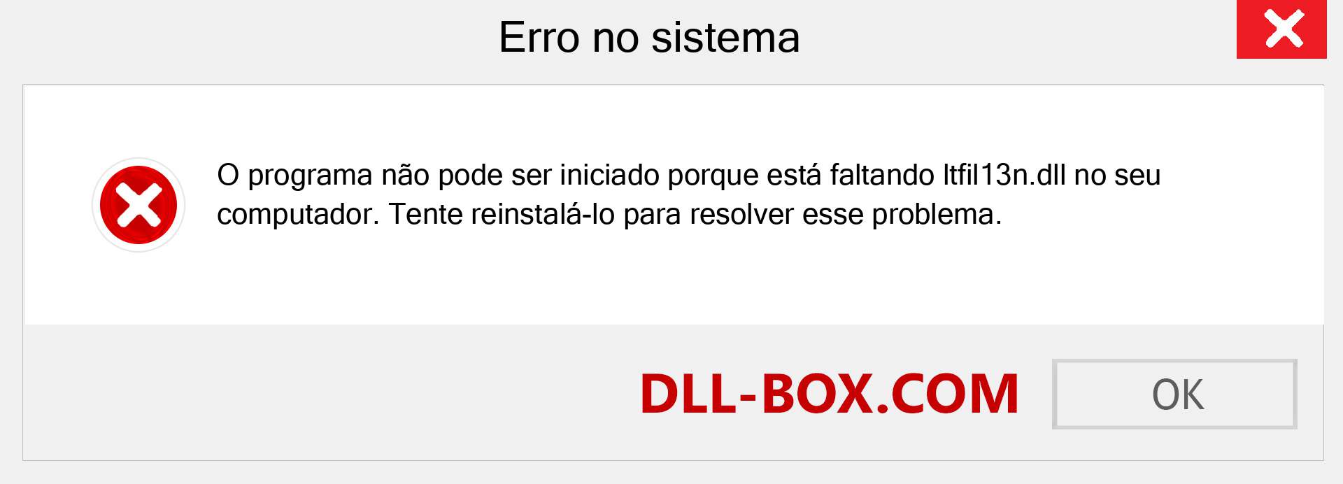 Arquivo ltfil13n.dll ausente ?. Download para Windows 7, 8, 10 - Correção de erro ausente ltfil13n dll no Windows, fotos, imagens